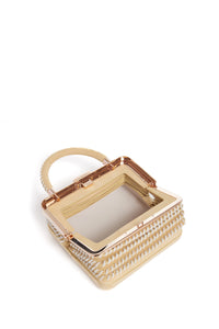 Whipstitch Diana Bag in Nude Suede