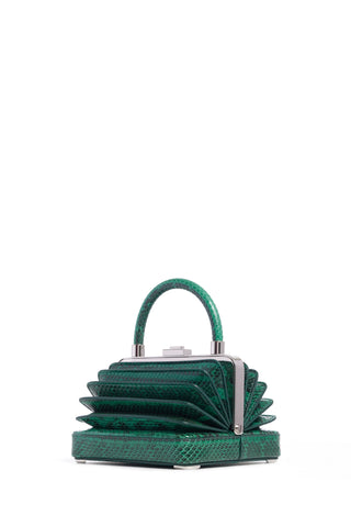 Green Snakeskin Diana Bag - Structured Front View | Gabriela Hearst