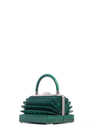 Small Diana Bag in Emerald Snakeskin
