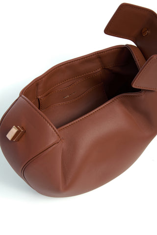 Cognac Nappa Leather Demi Bag - Interior Detail | Gabriela Hearst