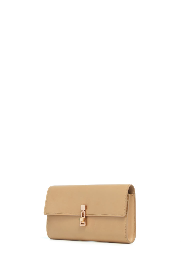 Phone Wallet in Nude Leather