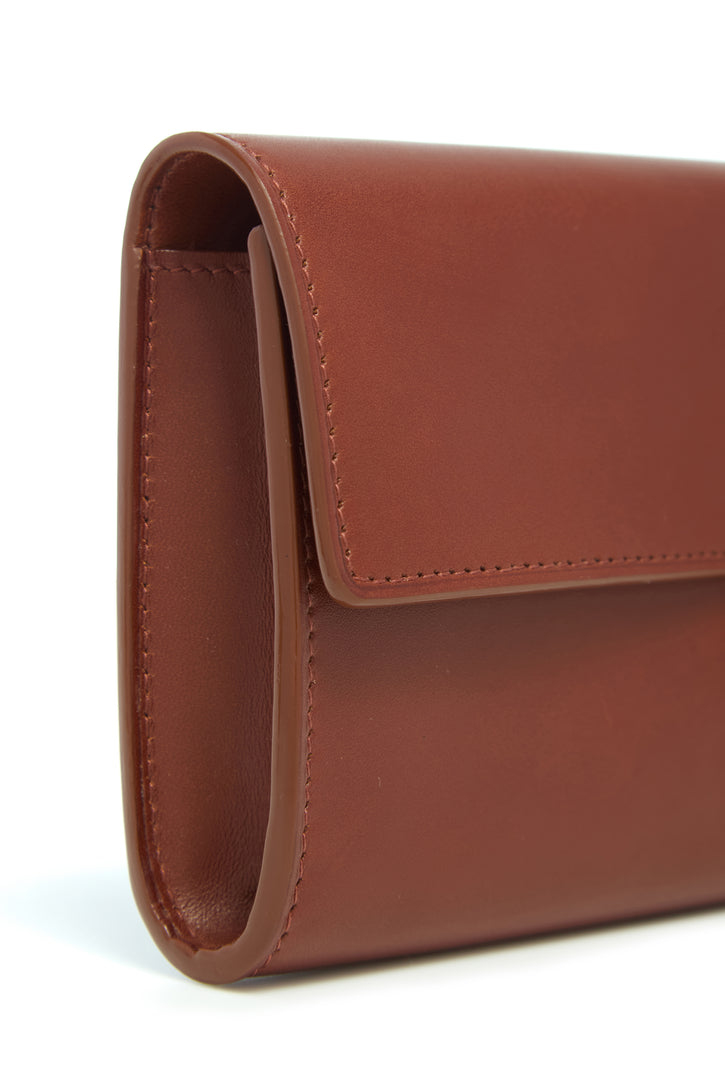 Phone Wallet in Cognac Leather