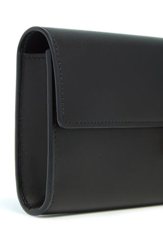 Black Calf Leather Phone Wallet - Side Detail | Gabriela Hearst