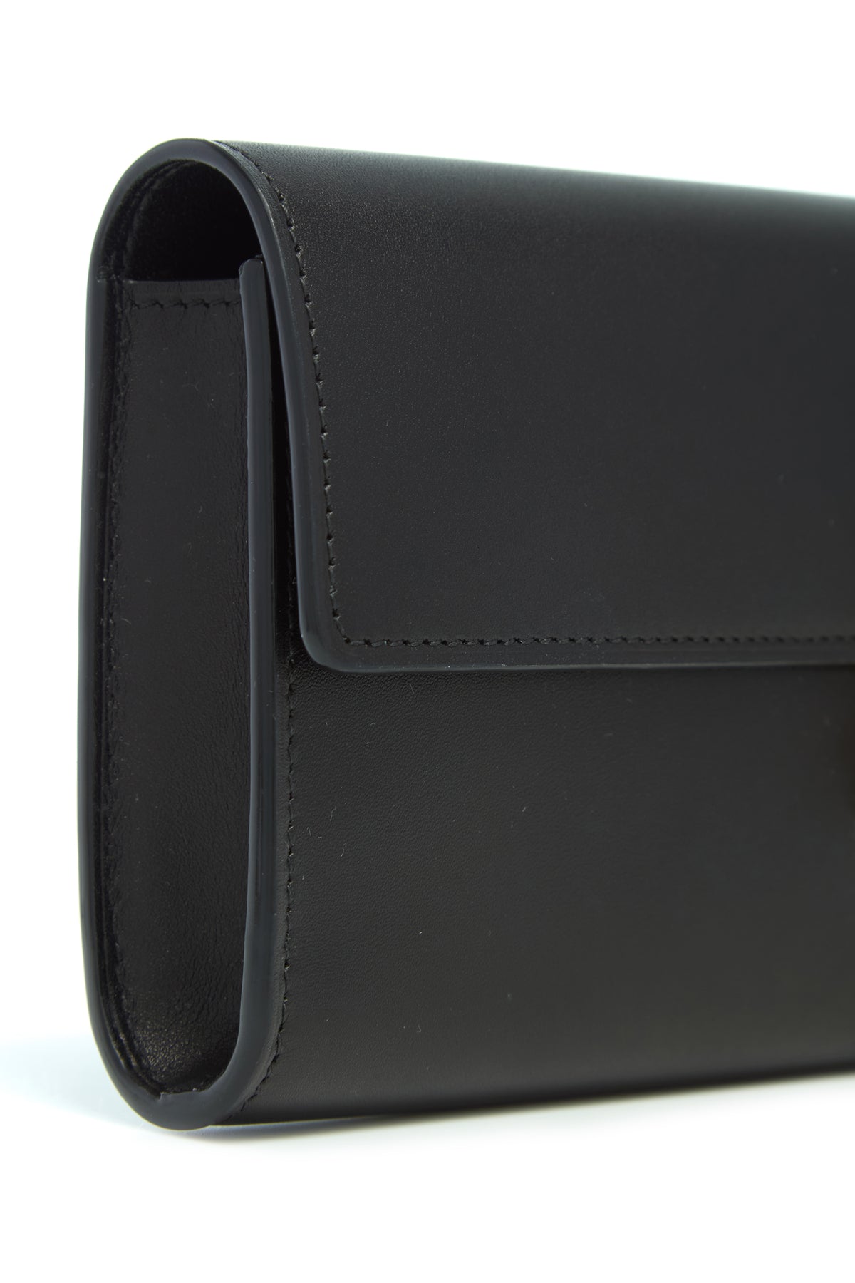 Phone Wallet in Black Leather