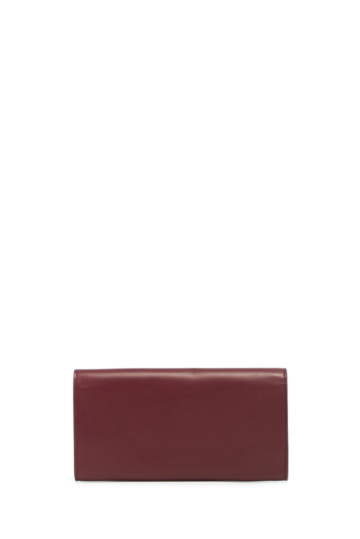 Phone Wallet in Bordeaux & Pink Leather