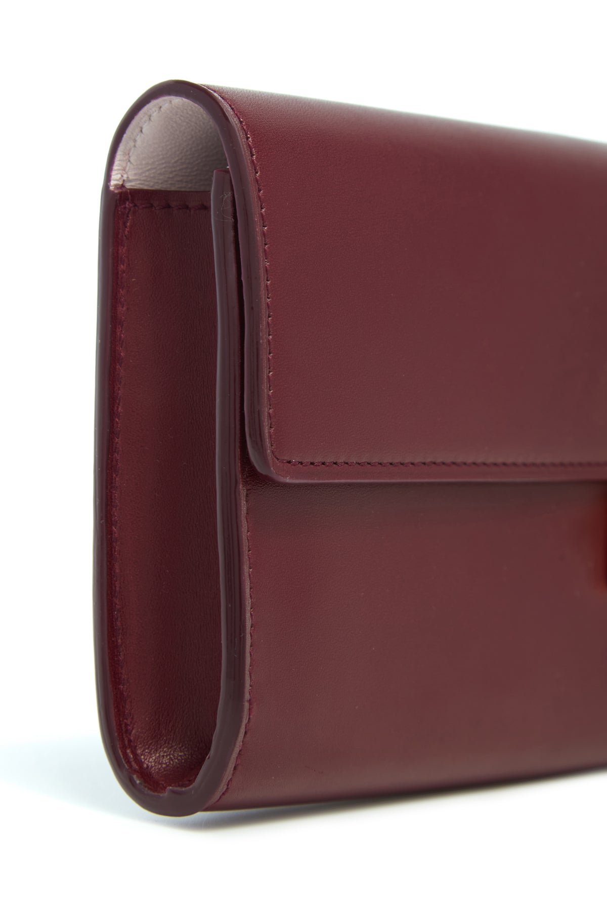 Phone Wallet in Bordeaux & Pink Leather