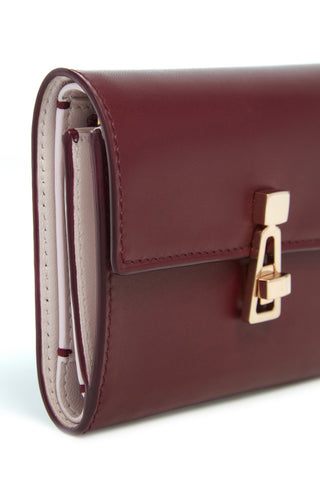 Bordeaux Calf Leather Wallet - Three Quarter Angle | Gabriela Hearst