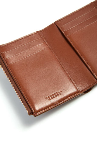 Cognac Leather Wallet Interior Detail - Close-Up | Gabriela Hearst