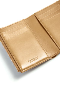 Compact Flat Wallet in Nude Leather Testing