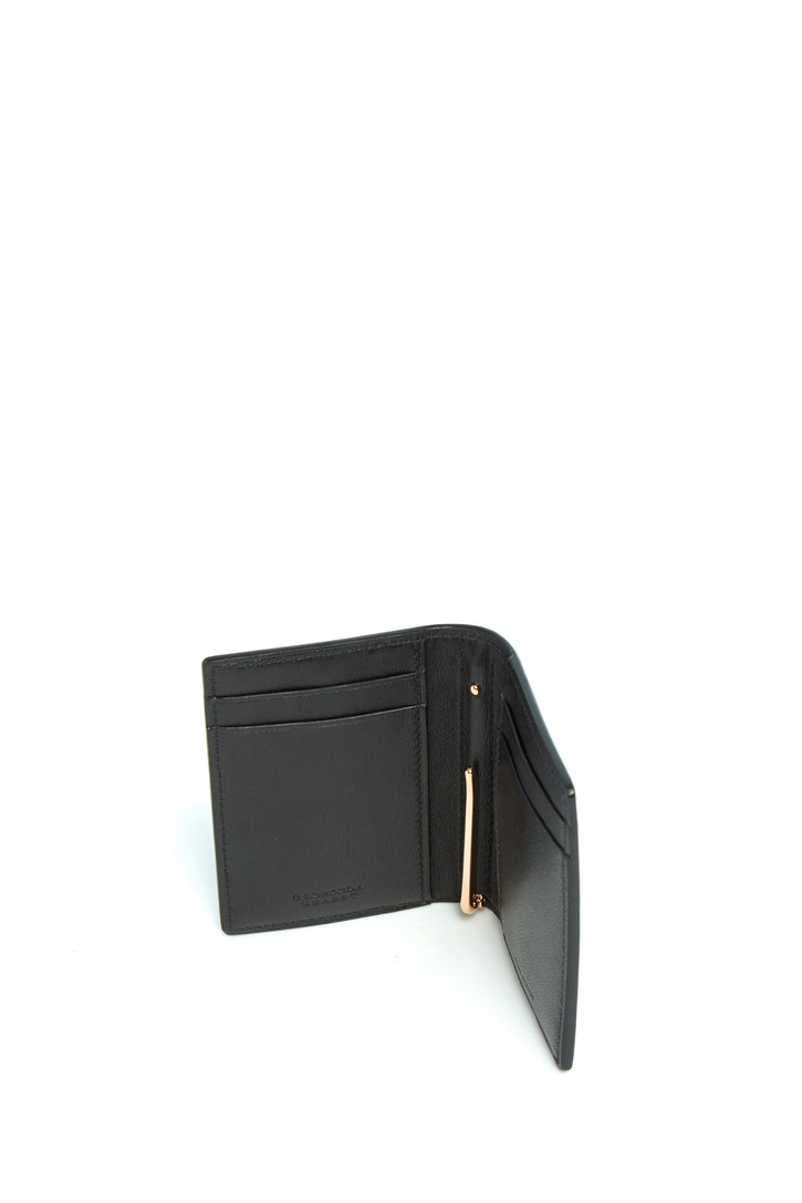 Simple Card Wallet in Black Leather