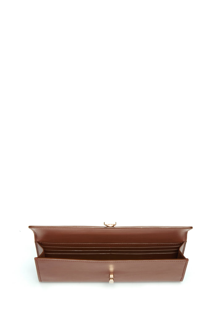 Phone Wallet in Cognac Leather