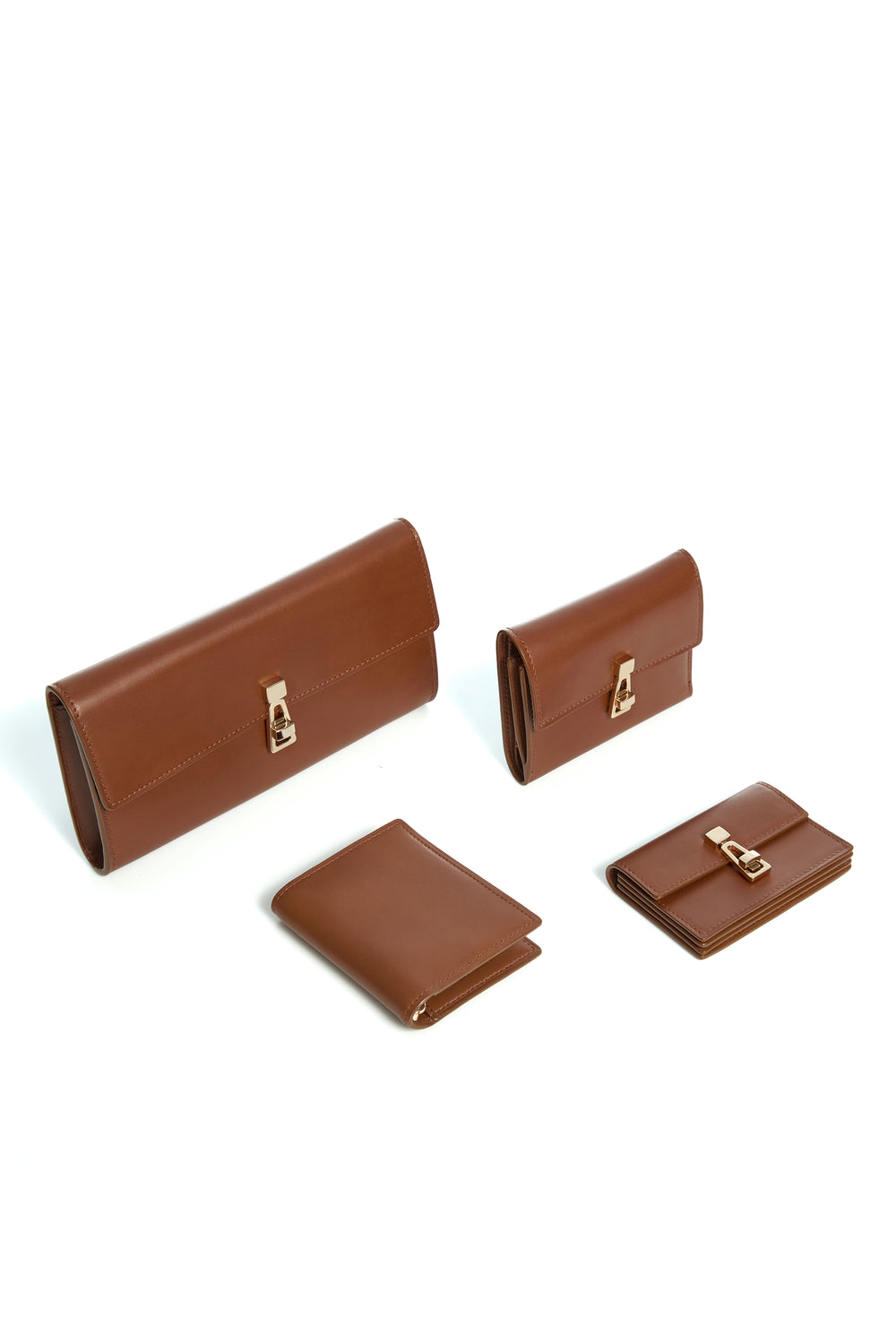 Simple Card Wallet in Cognac Leather
