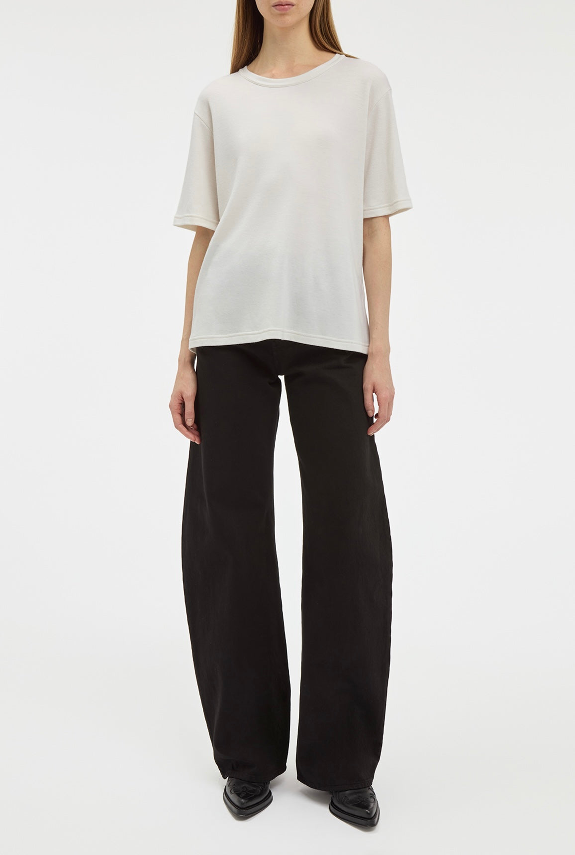 Kirby T-Shirt in Ivory Cashmere Jersey