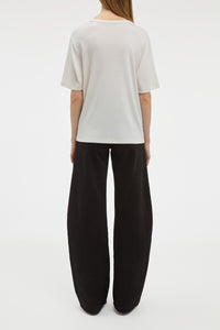 Kirby T-Shirt in Ivory Cashmere Jersey