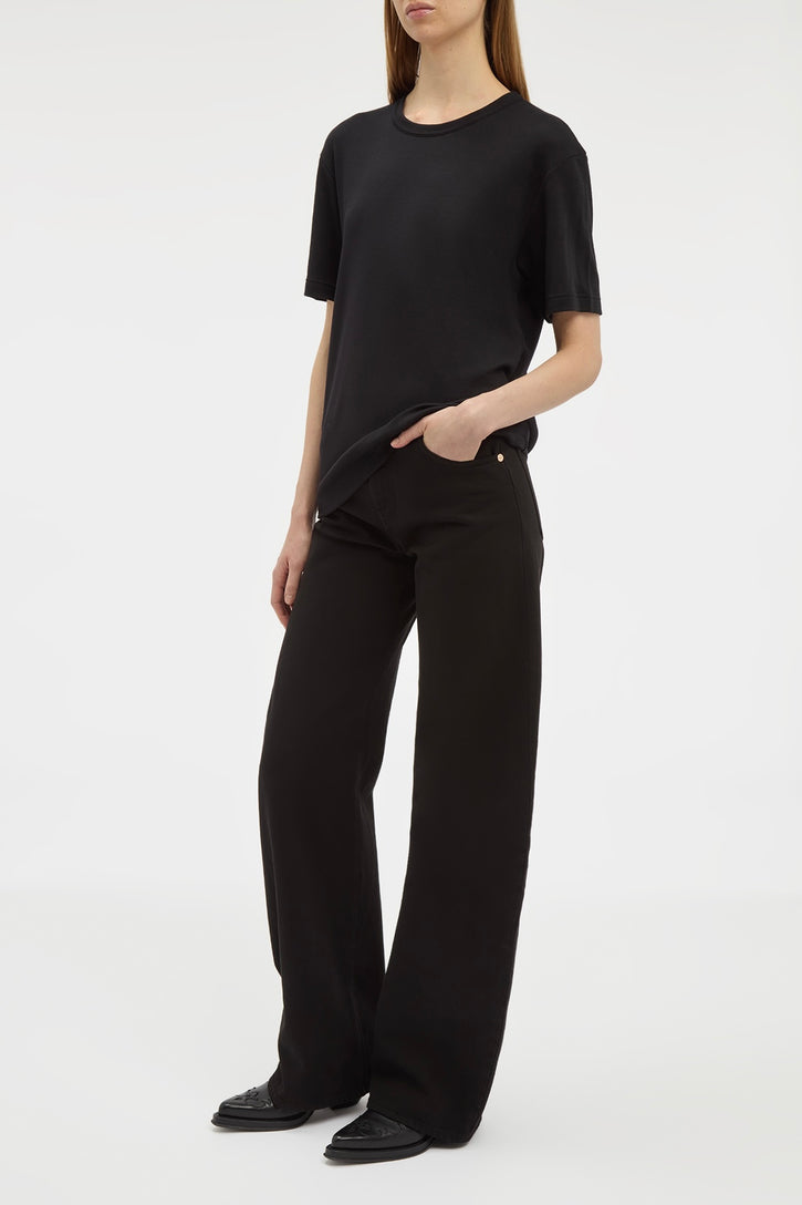 Kirby T-Shirt in Black Cashmere Jersey