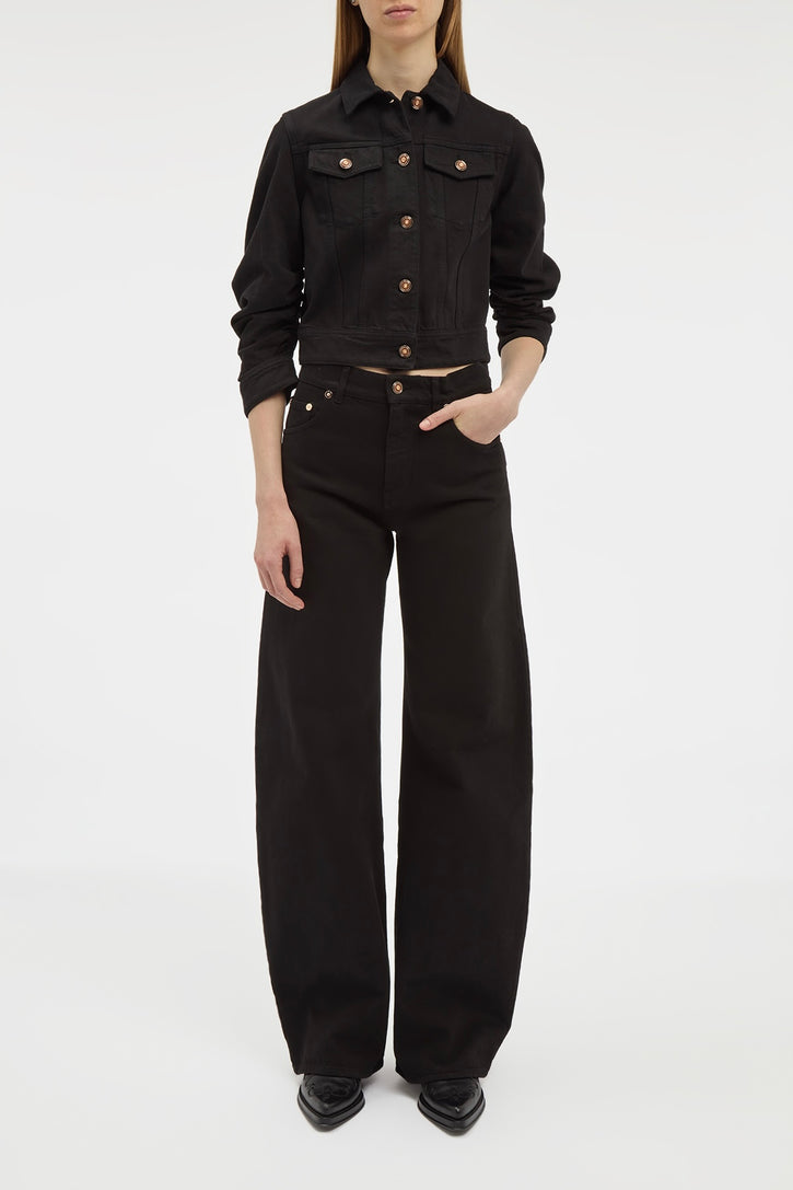 Adira Jacket in Black Recycled Cotton Denim