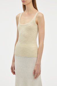 Jayce Knit Tank Top in Ivory Cashmere