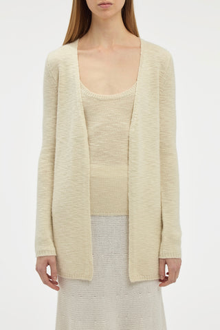 Jani Knit Cardigan in Ivory Cashmere