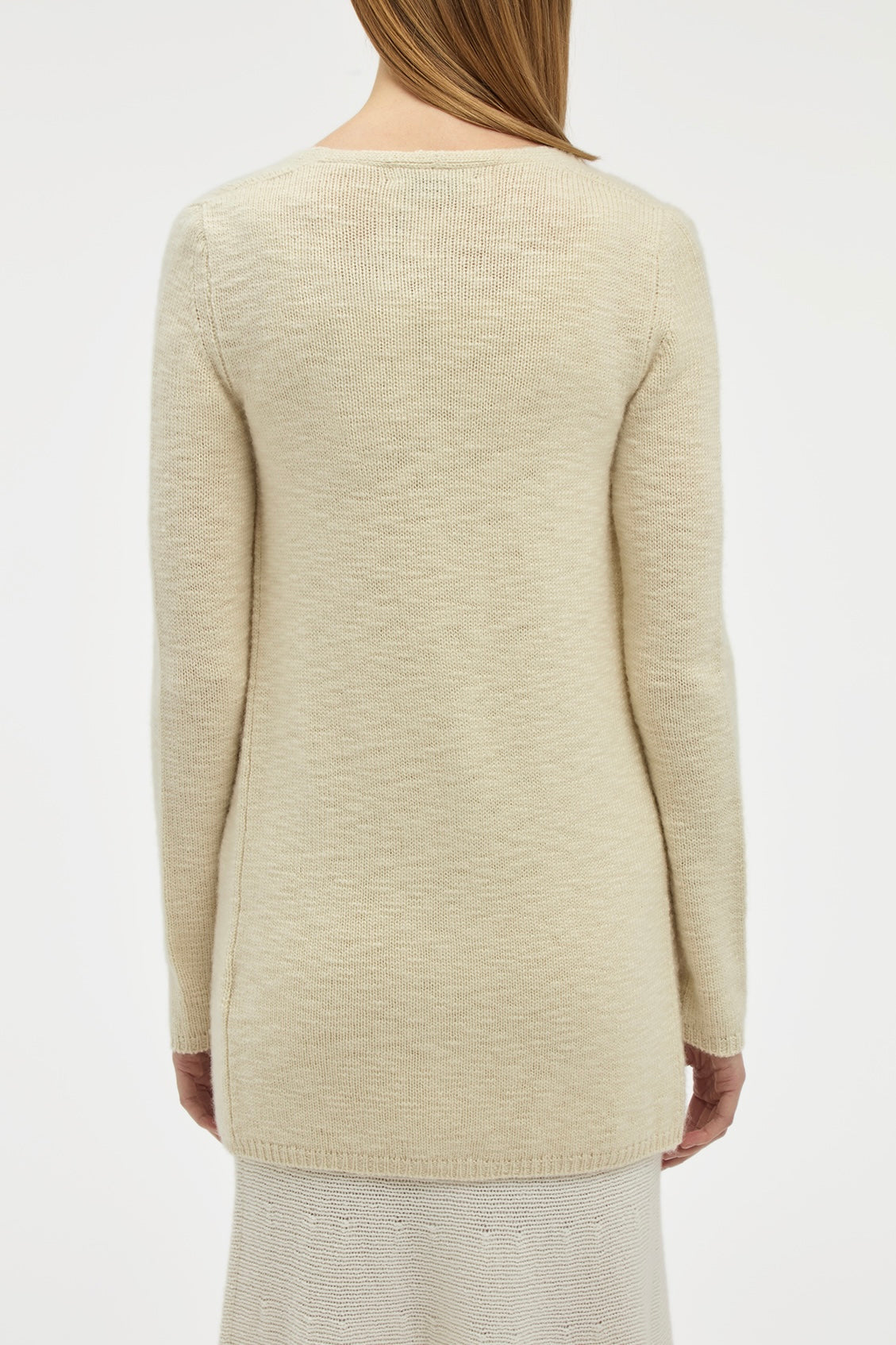Jani Knit Cardigan in Ivory Cashmere