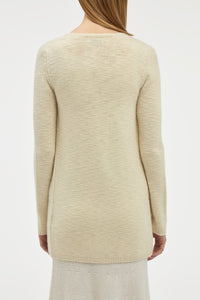 Jani Knit Cardigan in Ivory Cashmere