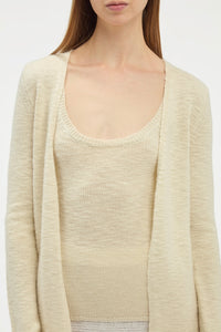 Jani Knit Cardigan in Ivory Cashmere