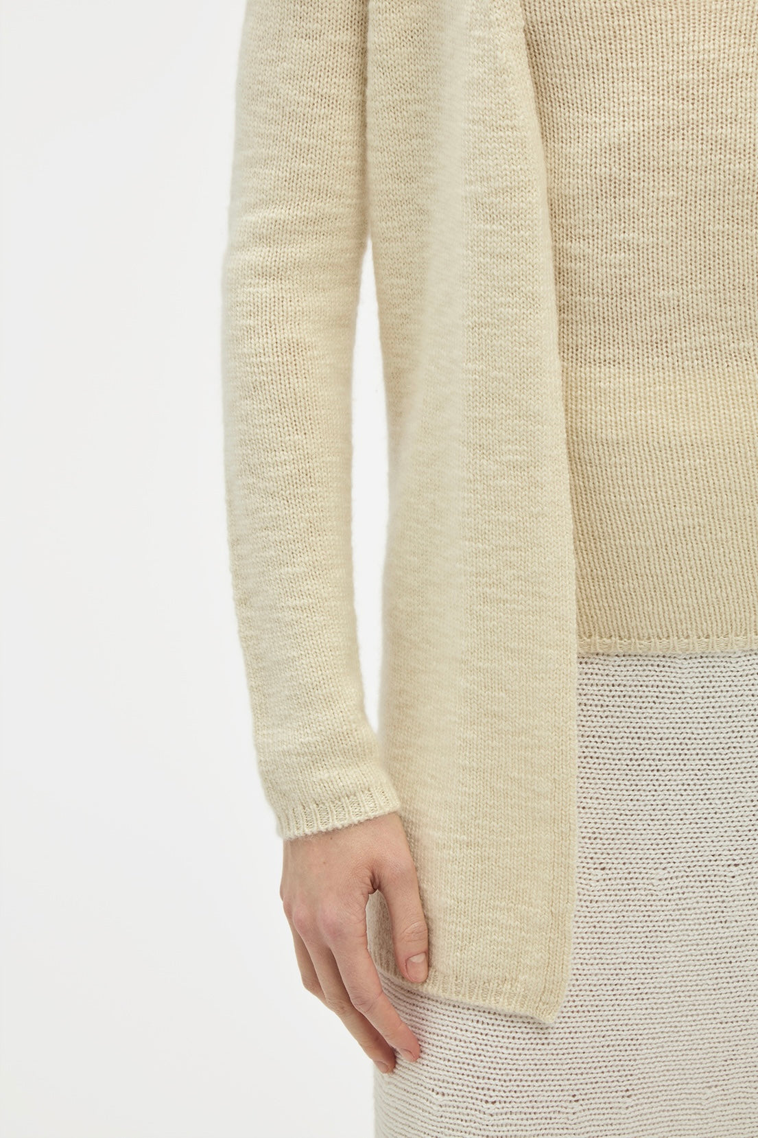 Jani Knit Cardigan in Ivory Cashmere