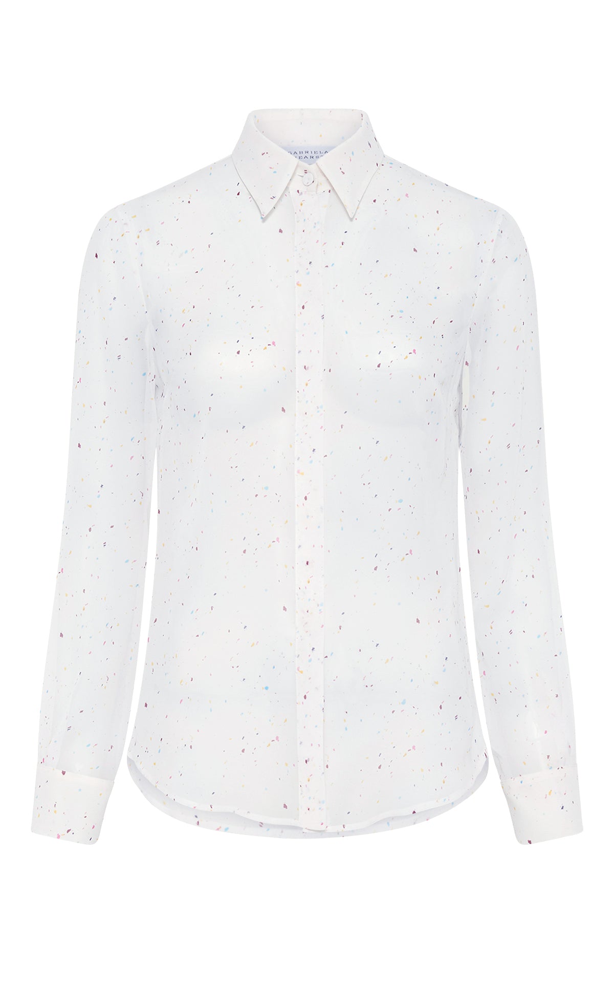 Henri Blouse in Ivory Multi Speckle Silk Georgette