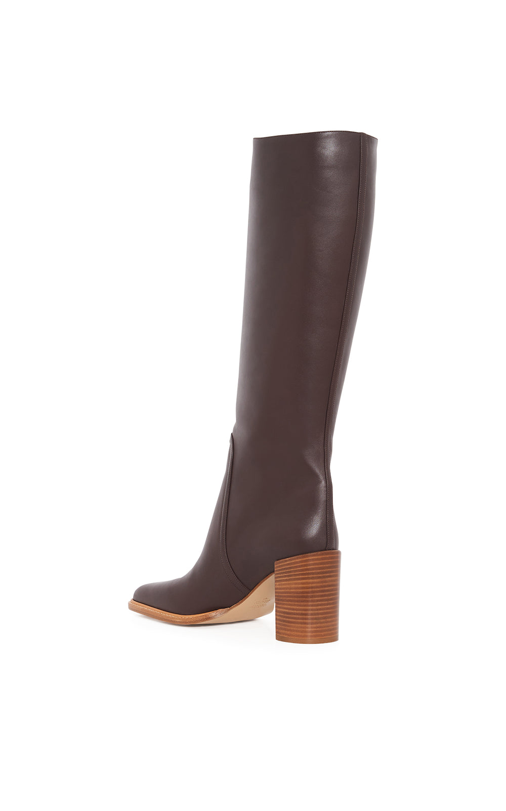 Nina Clasp Tall Boot in Dark Chocolate Leather