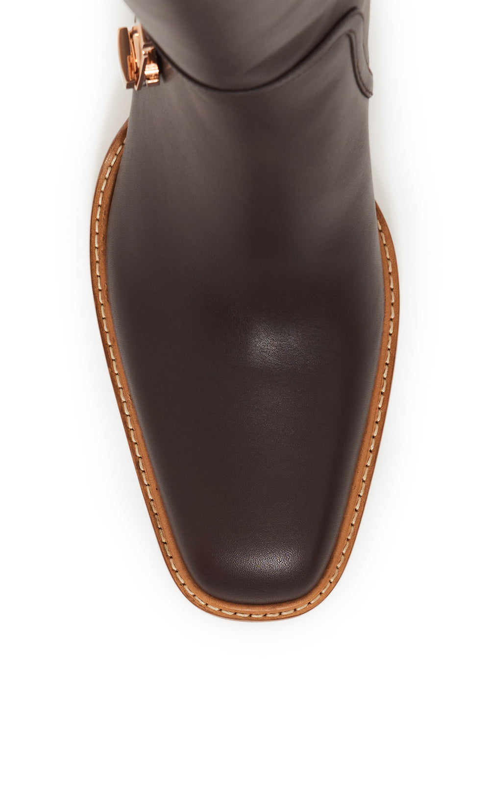 Nina Clasp Tall Boot in Dark Chocolate Leather
