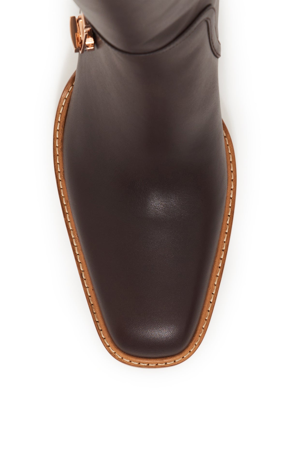 Nina Clasp Tall Boot in Dark Chocolate Leather