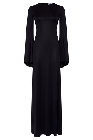 Black Silk Jersey Imara Maxi Dress - Flat Lay | Gabriela Hearst