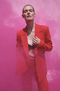Norman Pant in Scarlet Red Virgin Wool