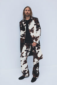 Campionario Pant in Ivory Cognac Multi Ponyhair
