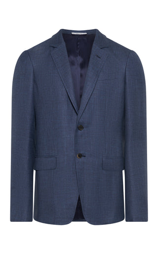 Denim Blue Virgin Wool Irving Jacket - Front View | Gabriela Hearst