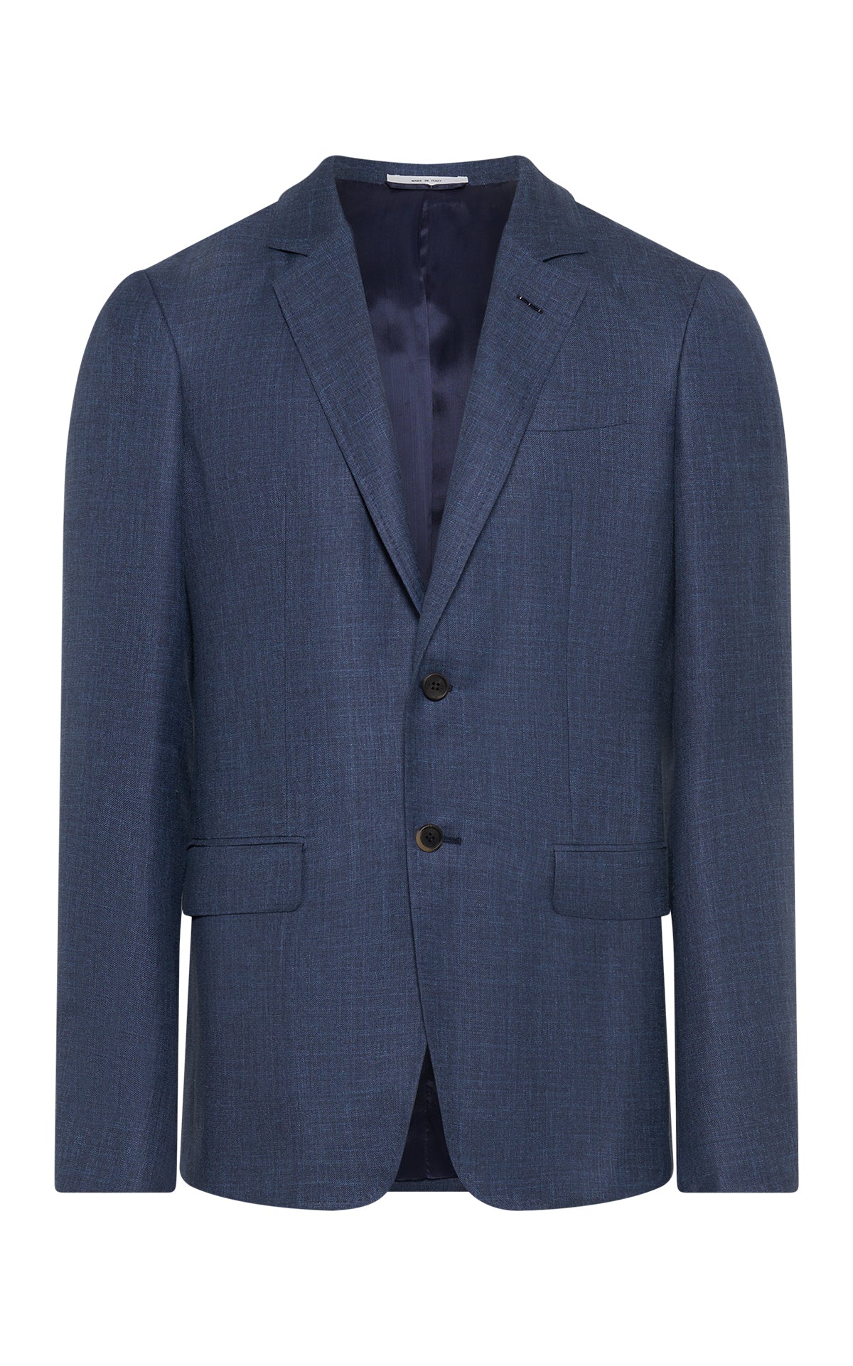 Irving Jacket in Denim Virgin Wool Silk with Linen