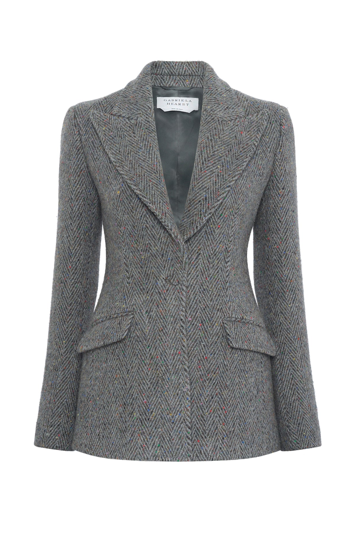 Leiva Blazer in Charcoal Multi Cashmere