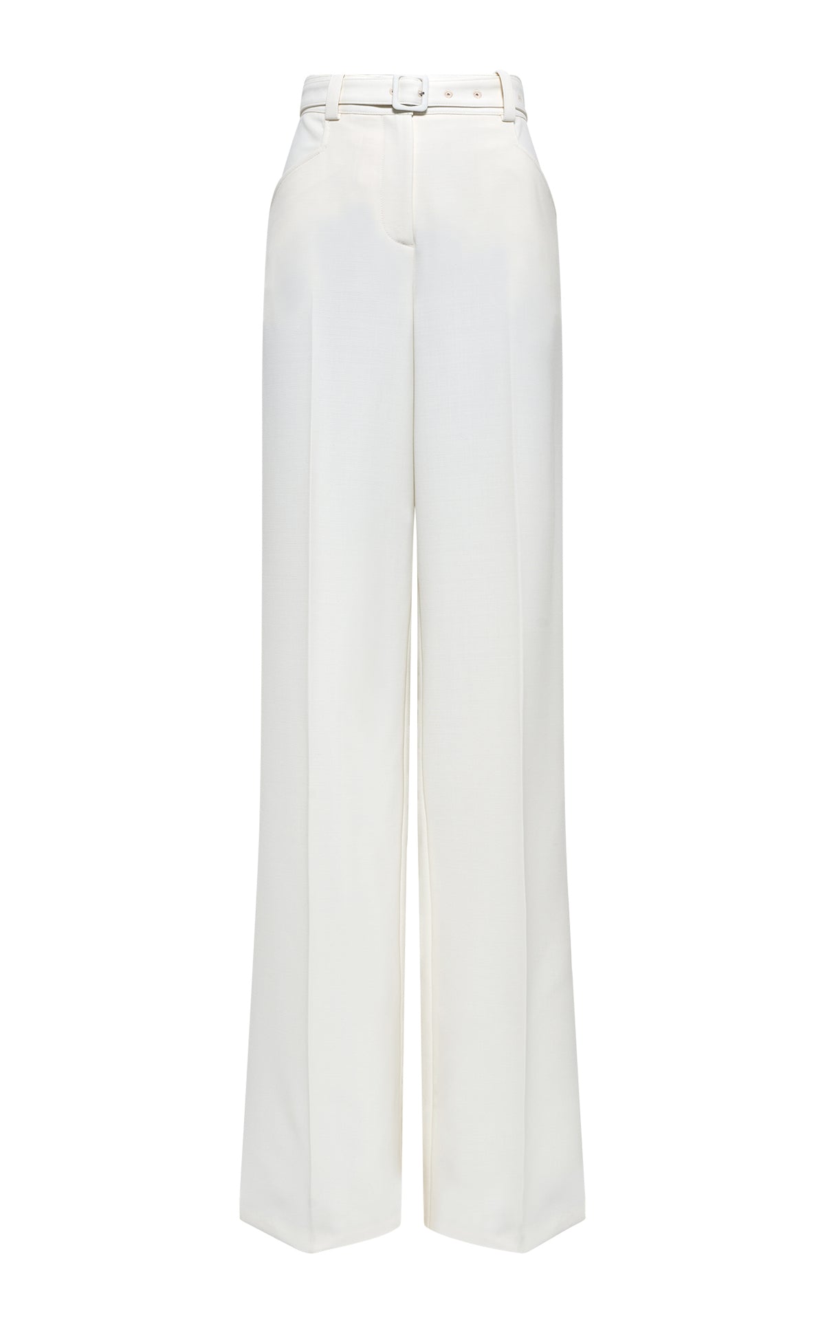 Norman Wide-Leg Pant in Ivory Recycled Virgin Wool