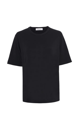 Black Cashmere Kirby T-Shirt - Front View | Gabriela Hearst