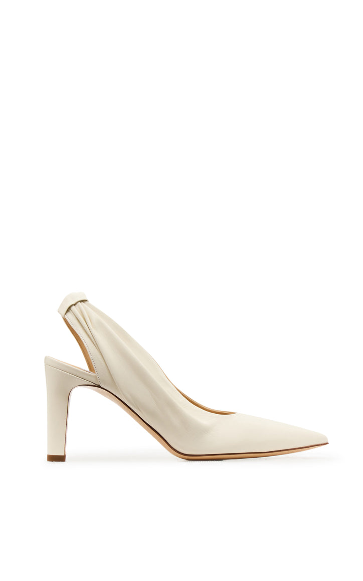 Amari Slingback Pump in Ivory Leather