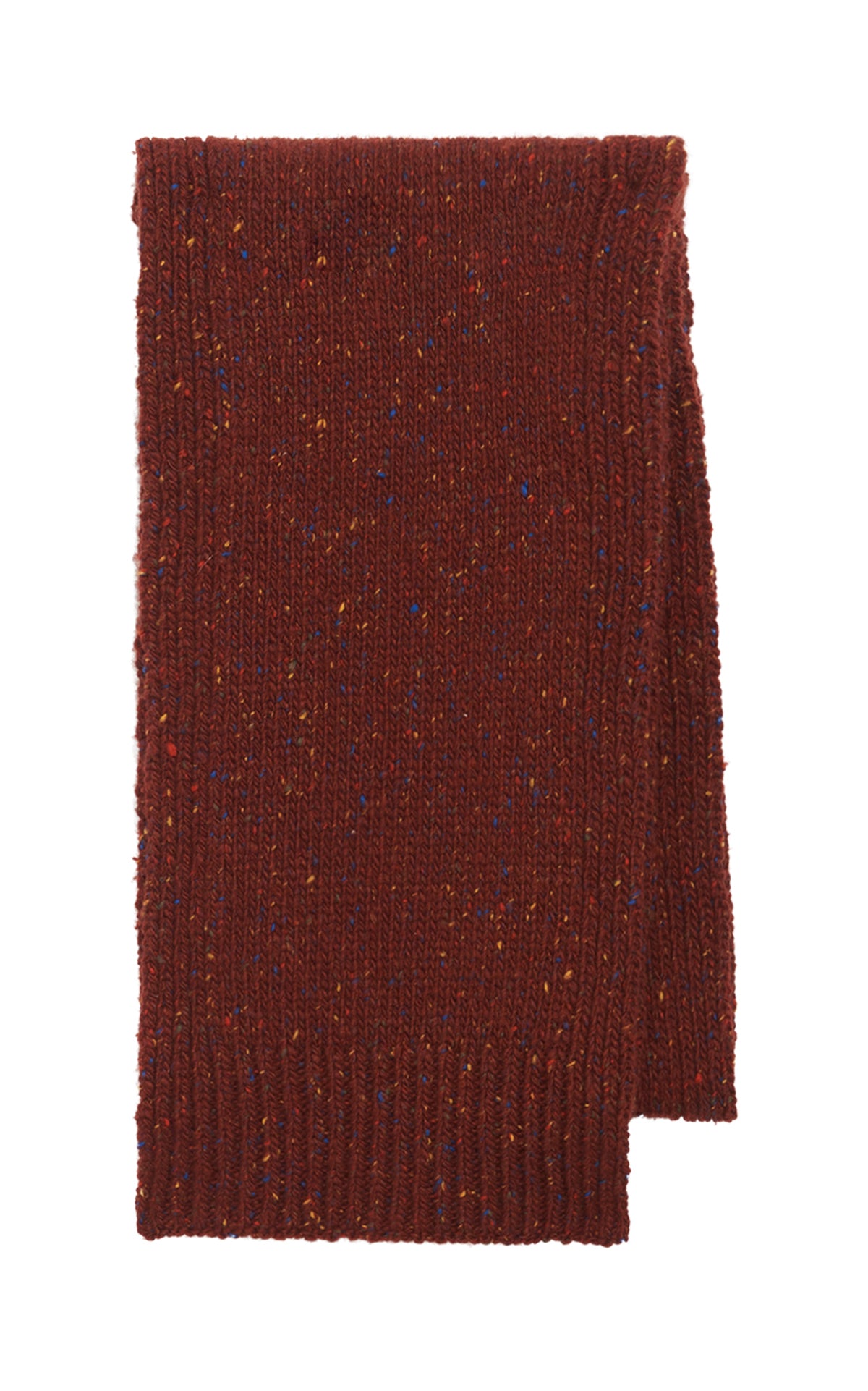 Fokestone Scarf in Burnt Sienna Multi Speckle Aran Cashmere