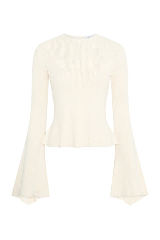 Ellesmere Knit Top in Ivory Silk
