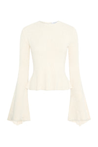 Ellesmere Knit Top in Ivory Silk