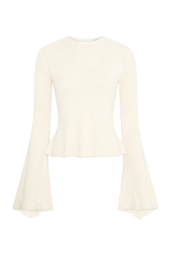 Ellesmere Knit Top in Ivory Silk