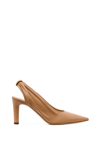 Nude Goat Leather Amari Slingback Pump - Side Profile | Gabriela Hearst