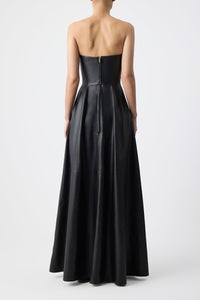 Rhone Dress in Black Nappa Leather