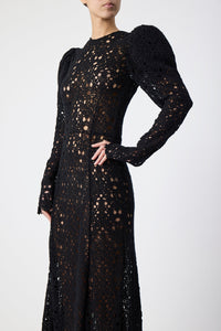 Lana Dress in Black Cashmere Lace