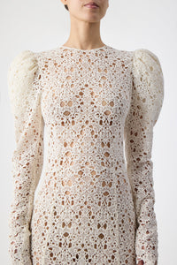 Lana Dress in Ivory Cashmere Lace