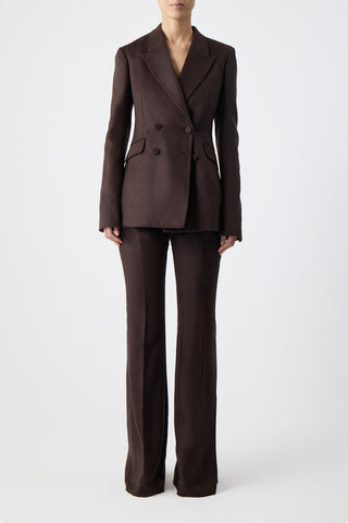 Stephanie Blazer in Chocolate Winter Silk