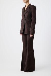 Stephanie Blazer in Chocolate Winter Silk