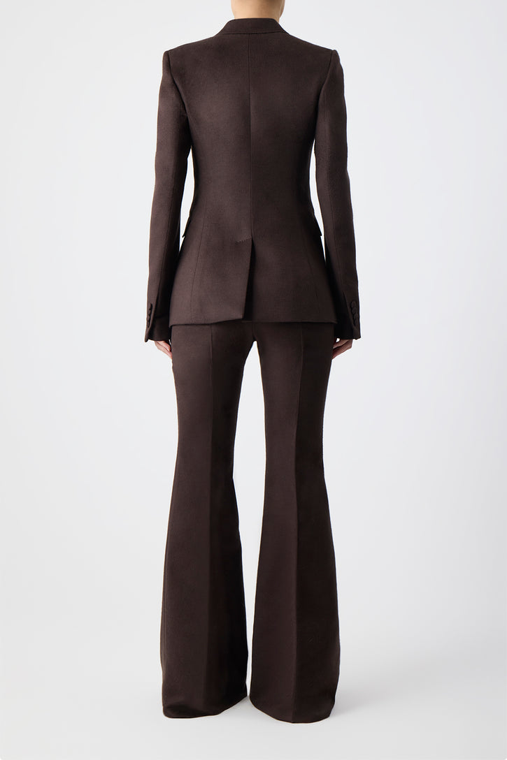 Rhein Pant in Chocolate Winter Silk